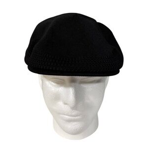 Kangol 504 Tropic Ivy Cap Black Small Driver Golf Newsboy Style Hat